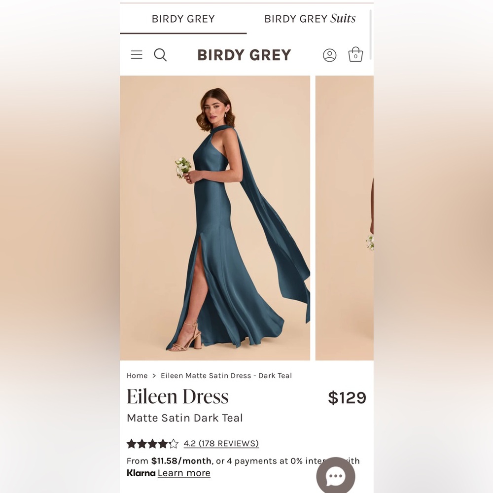 Birdy Grey Eileen Dress in Dark Teal